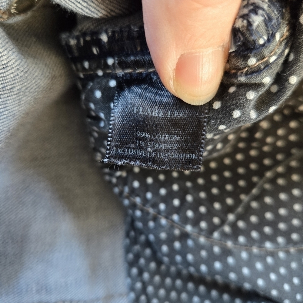 White House Black Market Blanc denim Y2K flare leg jeans 4R - Picture 10 of 14